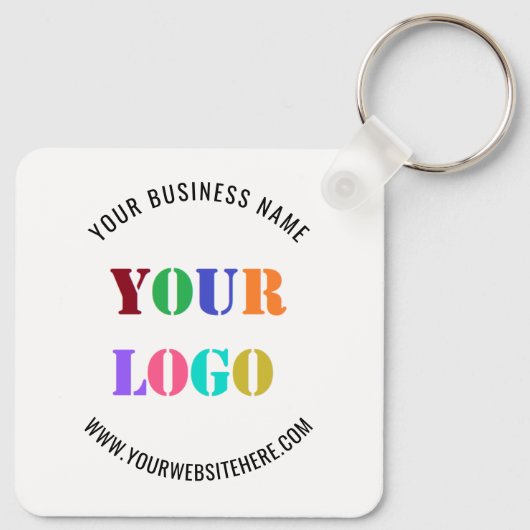 Ontwerp uw eigen business Logo Sleutelhanger Sjabl (Achterkant)