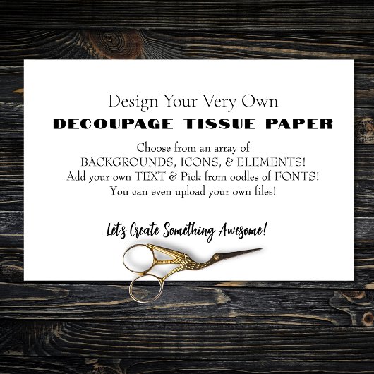 Ontwerp uw eigen document met een deklaag tissuepapier