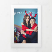 Ontwerp uw eigen drie foto's op maat drieluik wenskaart (Cover)