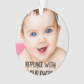 Ontwerp uw eigen een van een soort gepersonaliseer ornament (voorkant)