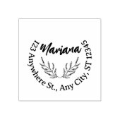 Ontwerp uw eigen eigentijdse ronde retouradres 	rubberstempel (Afrduk)