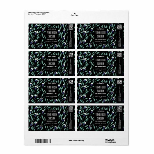 Ontwerp uw eigen etiketten van de druppelflacon (Full Sheet)