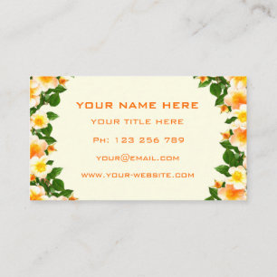 Ontwerp uw eigen Floral Business Card Template Visitekaartje