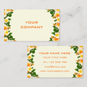 Ontwerp uw eigen Floral Business Card Template Visitekaartje (Voorkant / Achterkant)