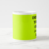 Ontwerp uw eigen fluorescerende gele daggloed extra grote beker (Voorkant)