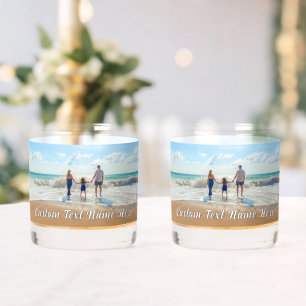 Ontwerp uw eigen foto Aangepaste tekst gepersonali Whisky Glas