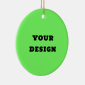 Ontwerp uw eigen gepersonaliseerde 2-zijdige glanz keramisch ornament (Rechts)