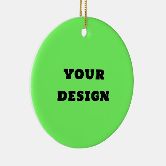 Ontwerp uw eigen gepersonaliseerde 2-zijdige glanz keramisch ornament (Rechts)