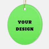 Ontwerp uw eigen gepersonaliseerde 2-zijdige glanz keramisch ornament (Links)