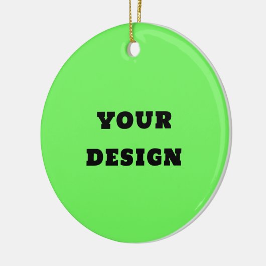 Ontwerp uw eigen gepersonaliseerde 2-zijdige glanz keramisch ornament (Links)