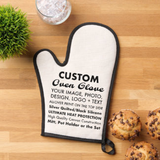 Ontwerp uw eigen gepersonaliseerde canvas ovenhand ovenwant