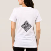 Ontwerp uw eigen gepersonaliseerde QR-code Tri-Blend Shirt (Achterkant)