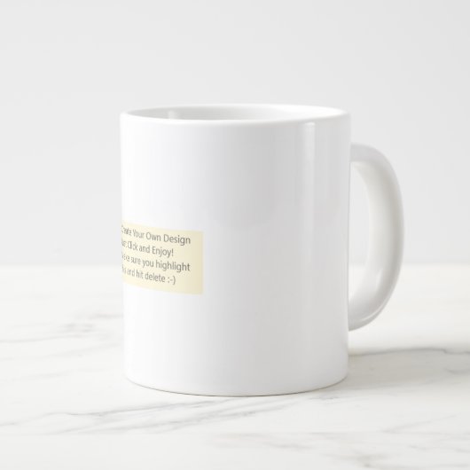 Ontwerp uw eigen Jumbo-Mok Extra Grote Beker (Voorkant rechts)