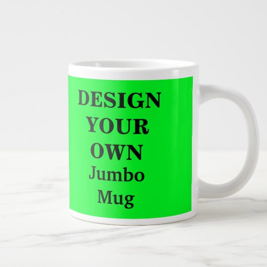 Ontwerp uw eigen Jumbo-Mok - helder groen Jumbo Mok (Rechts)