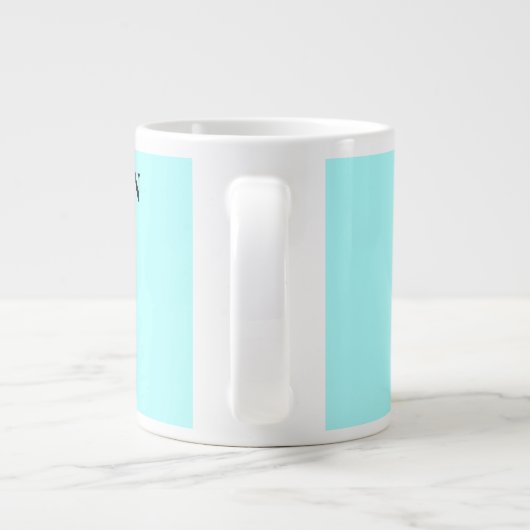 Ontwerp uw eigen Jumbo-Mok - Licht blauw Extra Grote Beker (Achterkant)