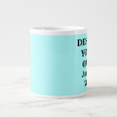Ontwerp uw eigen Jumbo-Mok - Licht blauw Extra Grote Beker (Voorkant)