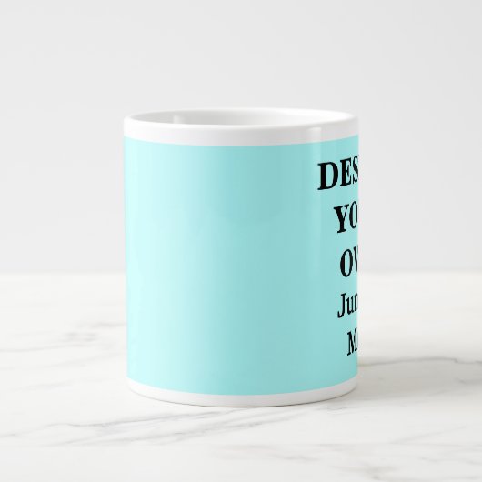 Ontwerp uw eigen Jumbo-Mok - Licht blauw Extra Grote Beker (Voorkant)