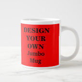 Ontwerp uw eigen Jumbo-Mok - rood Extra Grote Mok (Rechts)