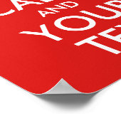 Ontwerp uw eigen kalm en Jouw tekst Poster (Hoek)