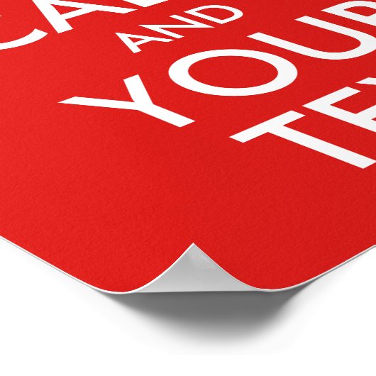 Ontwerp uw eigen kalm en Jouw tekst Poster (Hoek)