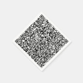 Ontwerp uw eigen kleur QR-code servetten Sjabloon (Hoek)