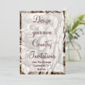 Ontwerp uw eigen land Uitnodigingen Sjabloon hout (Staand voorkant)