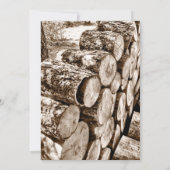 Ontwerp uw eigen land Uitnodigingen Sjabloon hout (Achterkant)