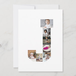 Ontwerp uw eigen letter J Photo Collage Poster Bedankkaart