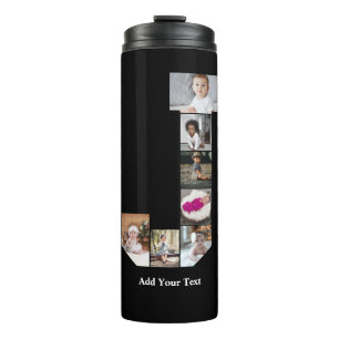 Ontwerp uw eigen letter J Photo Collage Poster Thermosbeker