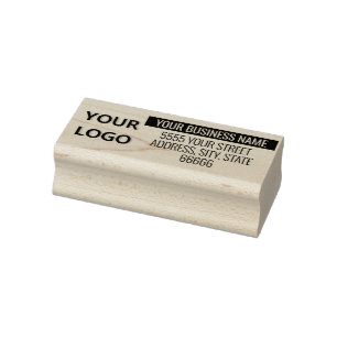 Ontwerp uw eigen Logo-adres Rubber Stamp Sjabloon Rubberstempel
