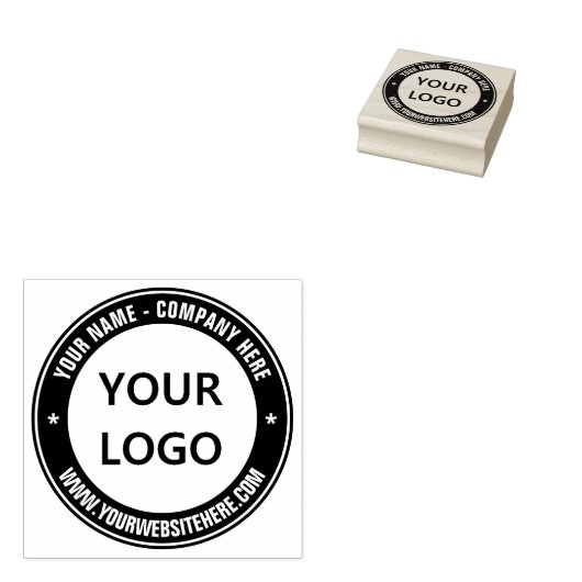 Ontwerp uw eigen Logo en tekst ronde rubberen stem Rubberstempel (Gestempeld)