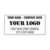 Ontwerp uw eigen Logo Naam Adres Rubberstempel (Afrduk)