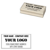 Ontwerp uw eigen Logo Naam Adres Rubberstempel (Gestempeld)