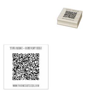 Ontwerp uw eigen met QR Code Rubber Stamp Sjabloon Rubberstempel