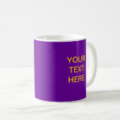 Ontwerp uw eigen Mok - Paars met Gold Text 2 Sides (Voorkant rechts)
