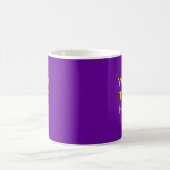 Ontwerp uw eigen Mok - Paars met Gold Text 2 Sides (Center)