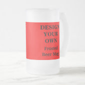 Ontwerp uw eigen Mok voor bier - Rood en wit (Voorkant rechts)
