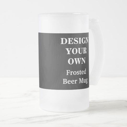 Ontwerp uw eigen Mok voor bier - zwart en wit (Voorkant rechts)