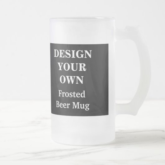 Ontwerp uw eigen Mok voor bier - zwart en wit (Rechts)