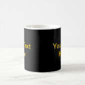 Ontwerp uw eigen Mok - Zwart met Gold Text 2-schij (Center)