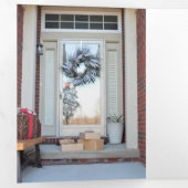 Ontwerp uw eigen multicore kerstfeestdag met feest drieluik wenskaart (Binnenzijde eerst)