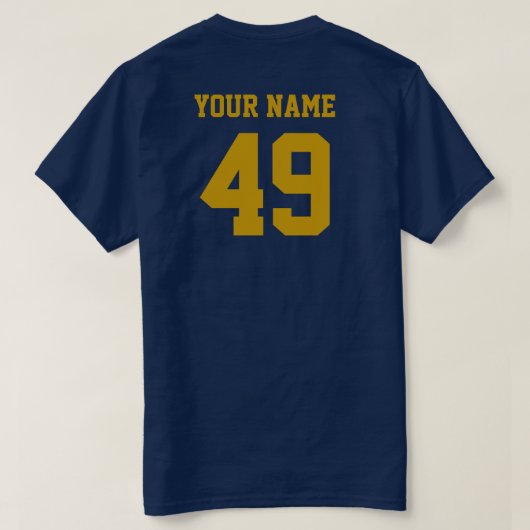 Ontwerp uw eigen nummers T-shirt (Design achterkant)