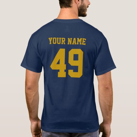Ontwerp uw eigen nummers T-shirt (Achterkant)