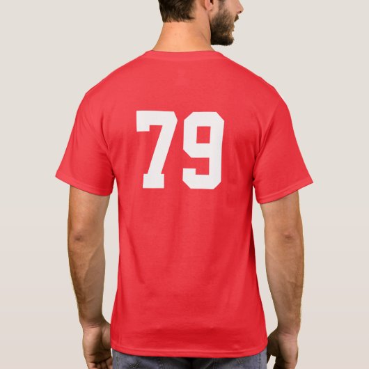 Ontwerp uw eigen nummers T-shirt (Achterkant)