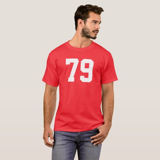 Ontwerp uw eigen nummers T-shirt (Voorkant volledig)