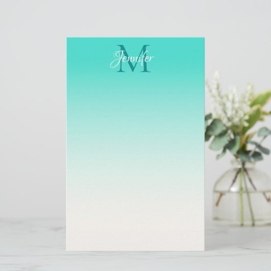 Ontwerp uw eigen persoonlijke monogram Ombre (Staand voorkant)