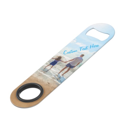 Ontwerp uw eigen Photo Bar Key met aangepaste teks Speed Flessenopener (Voorkant Gekanteld)