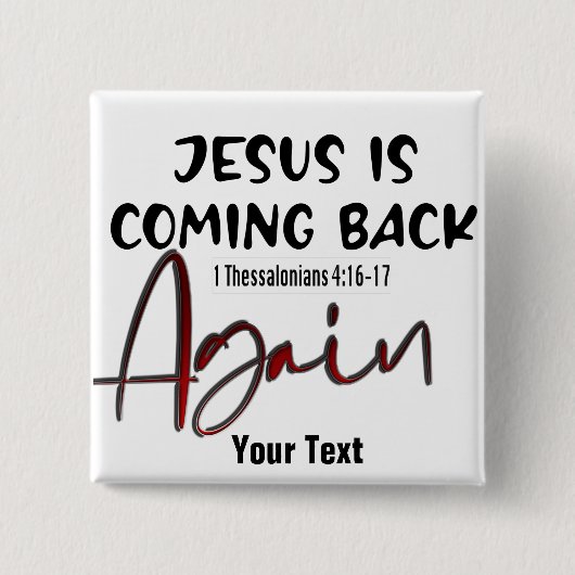 Ontwerp uw eigen pinback-knop vierkante button 5,1 cm (Voorkant)