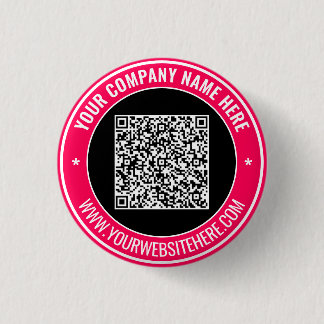 Ontwerp uw eigen promotionele QR-code knop voorbee Ronde Button 3,2 Cm