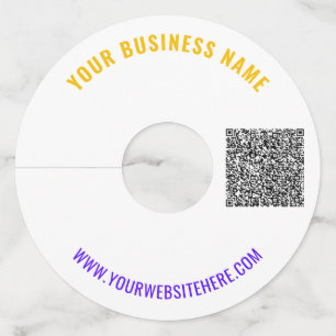 Ontwerp uw eigen QR-code aangepaste tekst wijnglas Wijnglaslabel